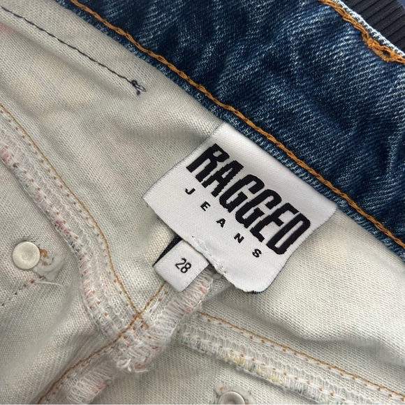 The Ragged Priest Mix Check Mom Jeans in Red Green - Picture 8 of 9